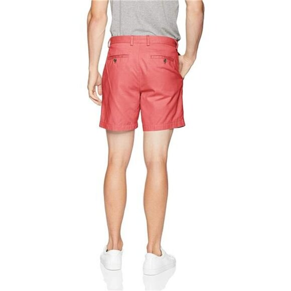 Men's Slim Fit Chino Shorts 7 Inch Cotton Twill Casual Khaki Summer Shorts - Picture 3 of 7